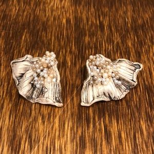 Micki Ravitz Pearl Embellished Earrings